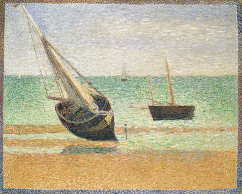 Reproduction du tableau « Marée basse à Grandcamp - Georges Seurat » par Alpha Reproduction en peinture à l’huile