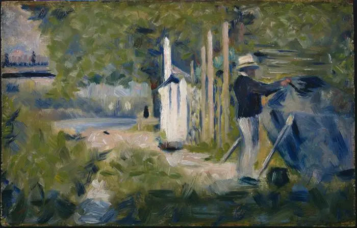 Homme peignant un bateau - Georges Seurat