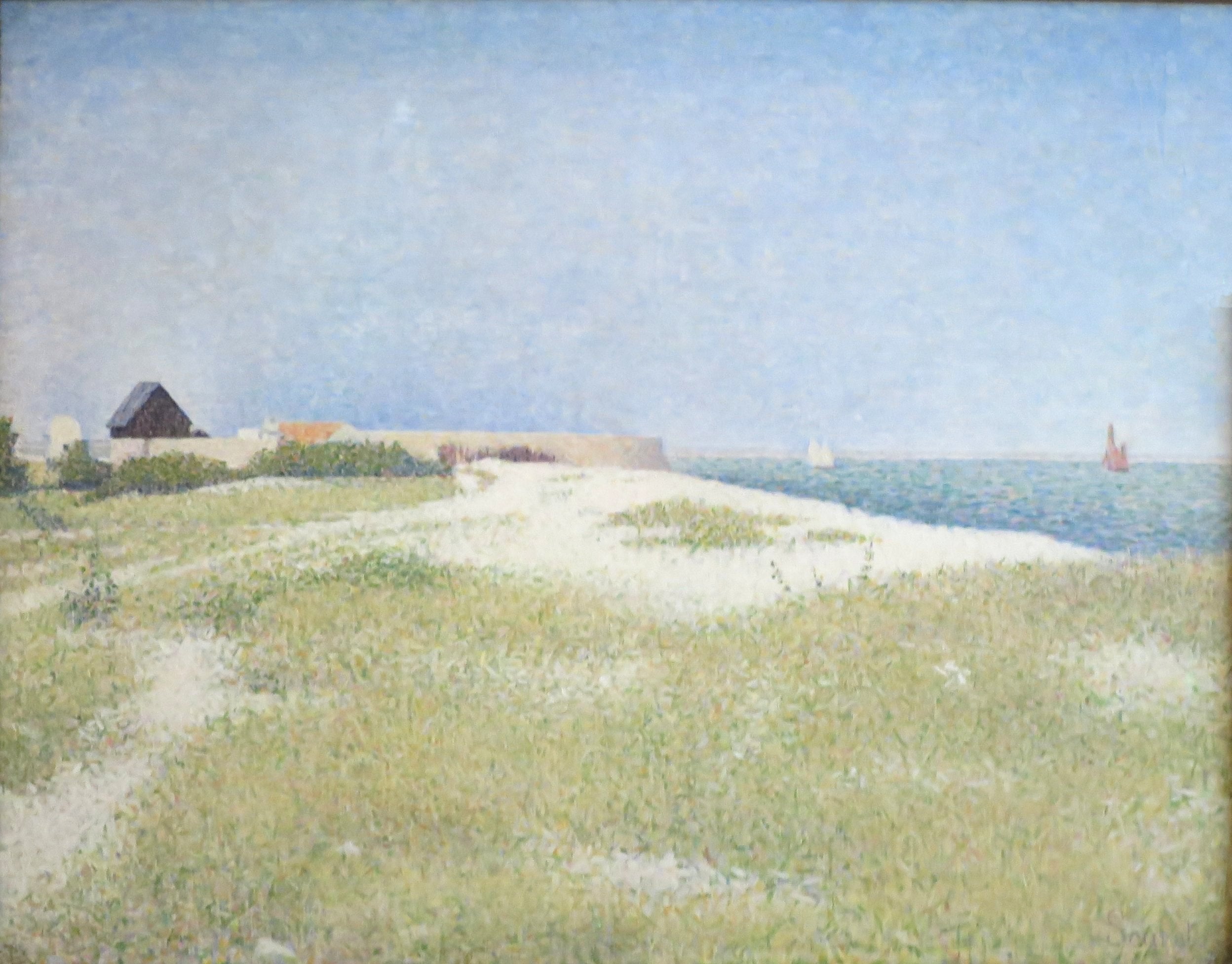 Reproduction du tableau « Fort Samson, Grandcamp - Georges Seurat » par Alpha Reproduction en peinture à l’huile