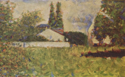 Reproduction du tableau « Maison parmi les arbres - Georges Seurat » par Alpha Reproduction en peinture à l’huile
