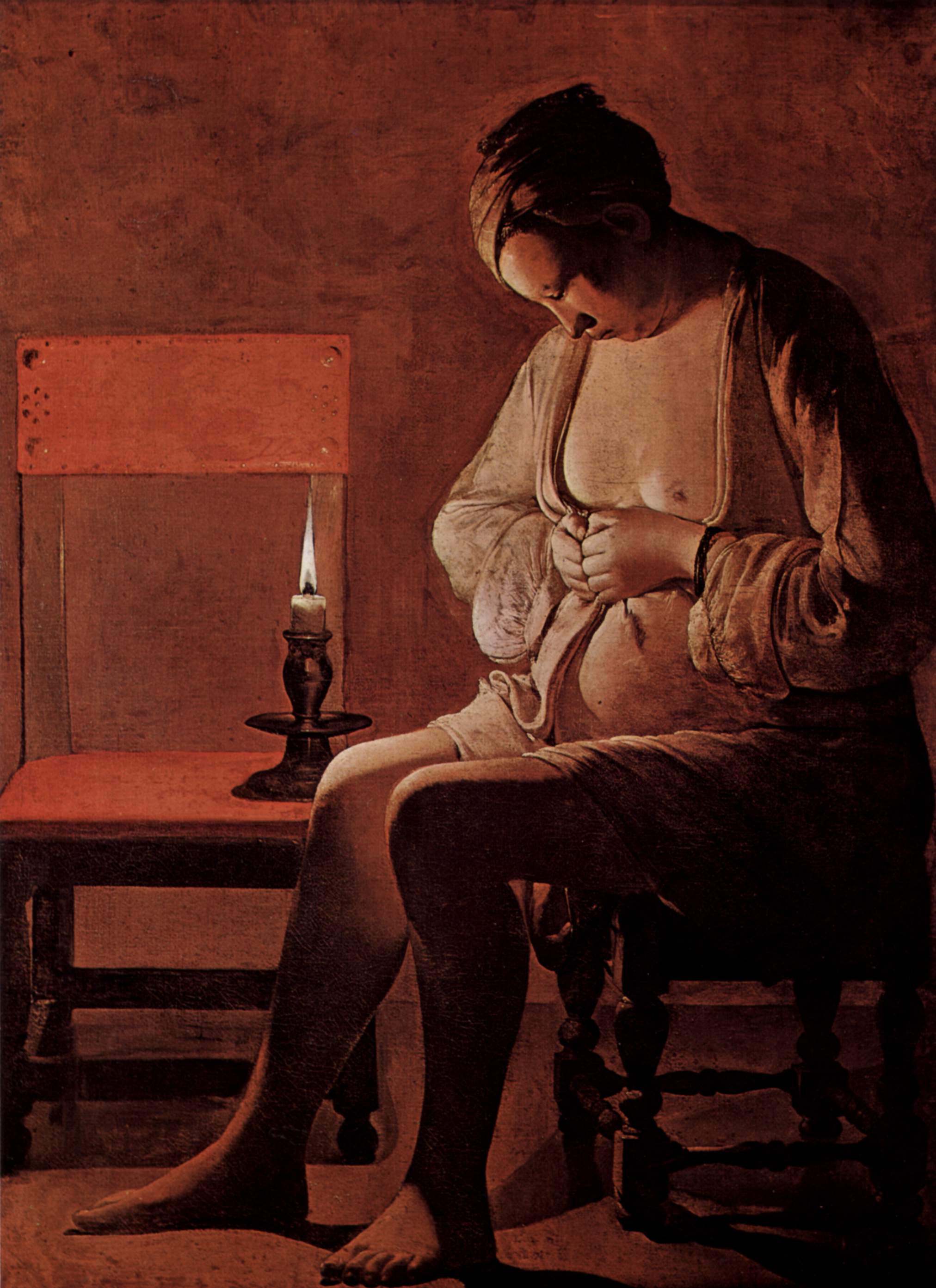 La Femme à la puce - Georges de La Tour