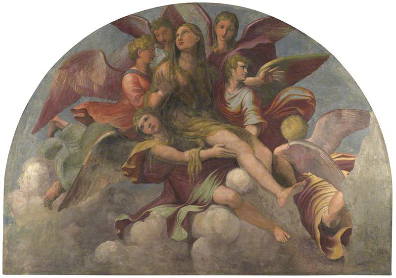 Sainte Marie-Madeleine portée par les Anges - Giulio Romano
