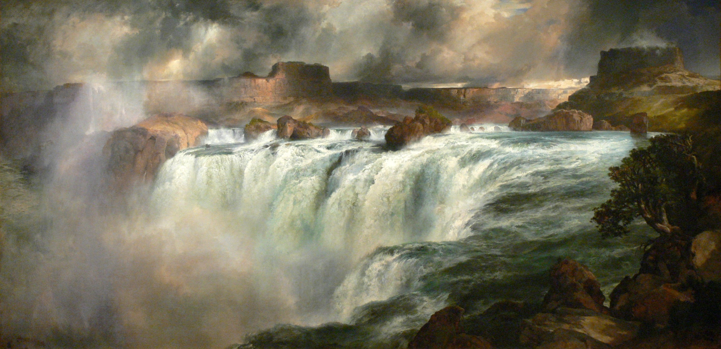 Chutes de Shoshone sur la rivière Snake - Thomas Moran