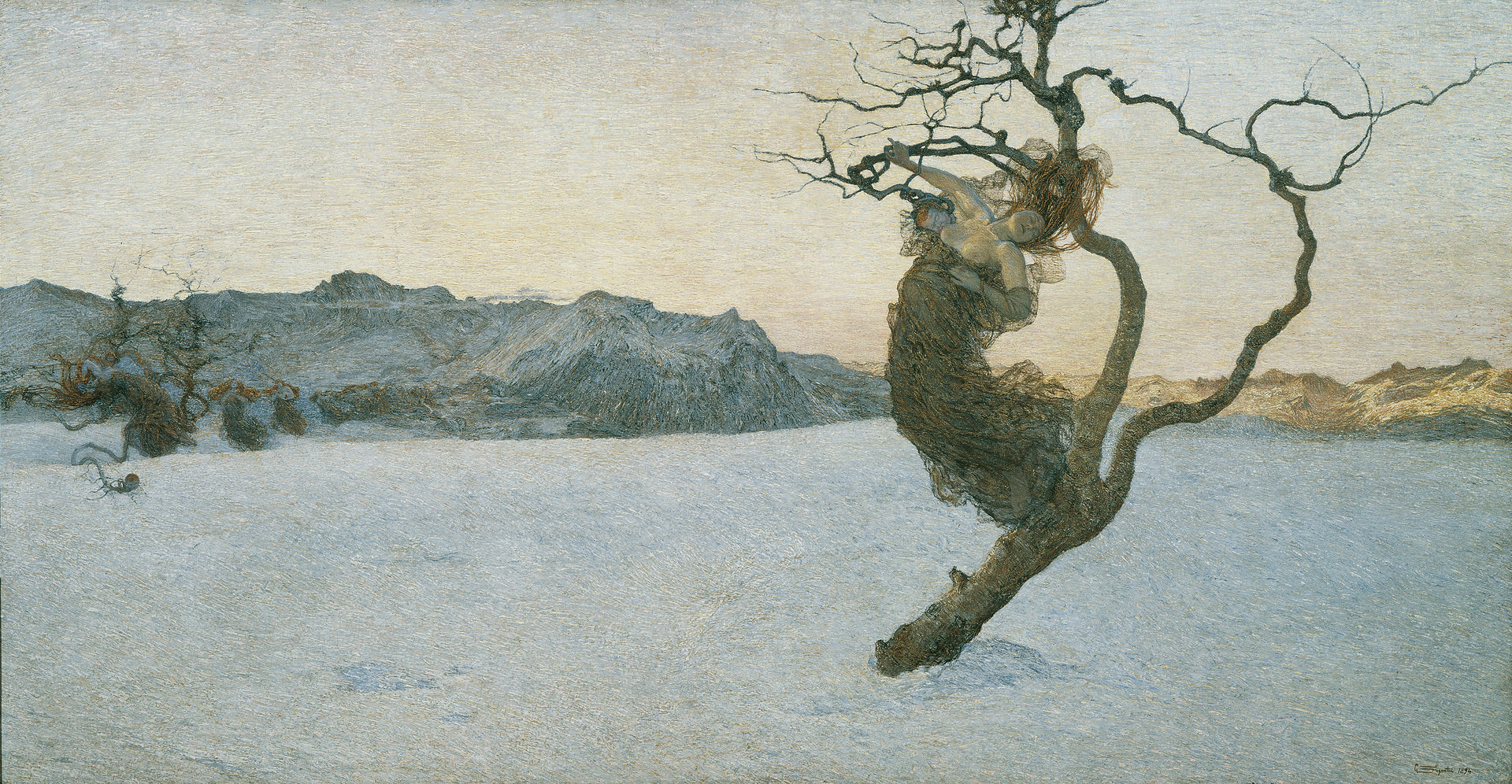 Les Mauvaises Mères, Giovanni Segantini, 1894, Huile sur toile