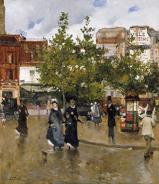 Élégantes à la Place Clichy - Norbert Gœneutte