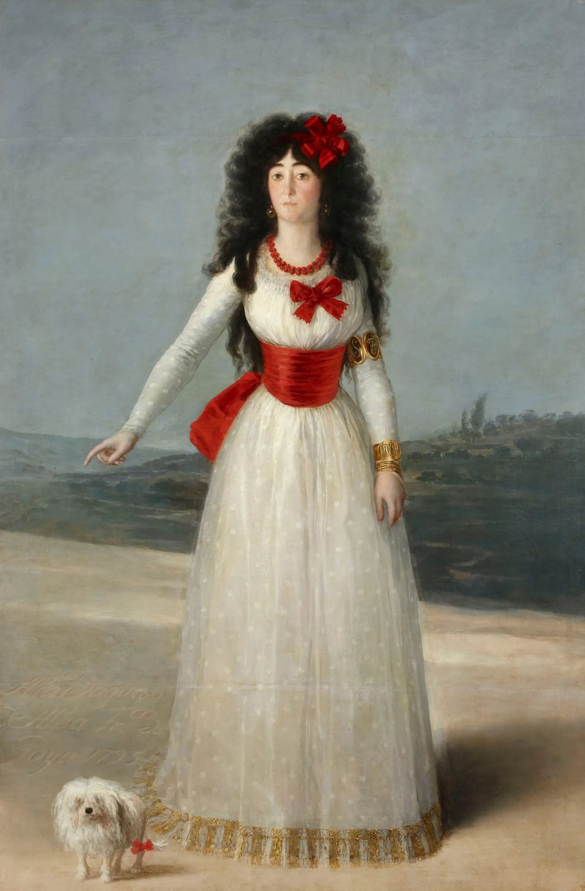 Reproduction du tableau « portrait de la duchesse d'Albe - Francisco de Goya » par Alpha Reproduction en peinture à l’huile