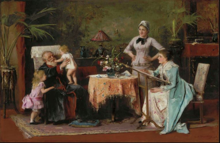 Fête du grand-père - Mihály Munkácsy