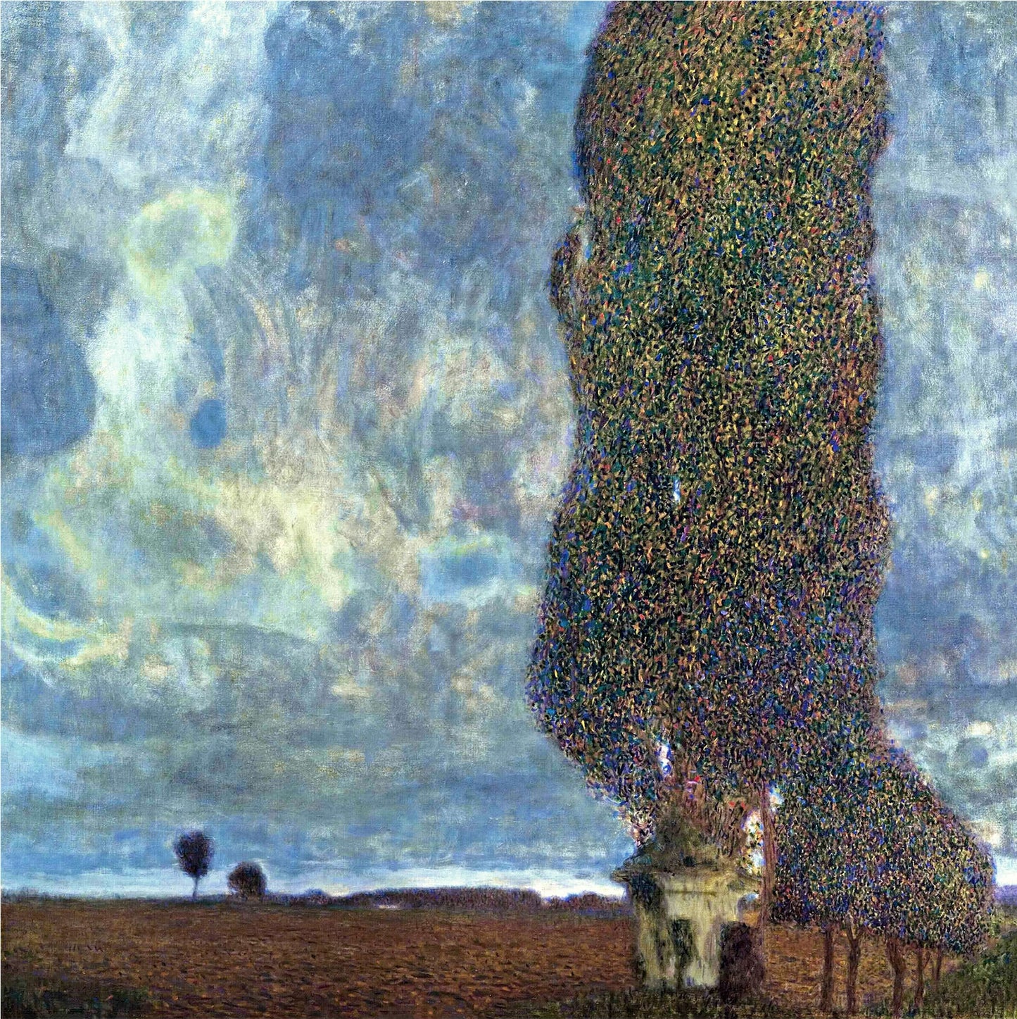 🌳 Grands Peupliers II (Orage Approchant) – Gustav Klimt (vers 1903)
