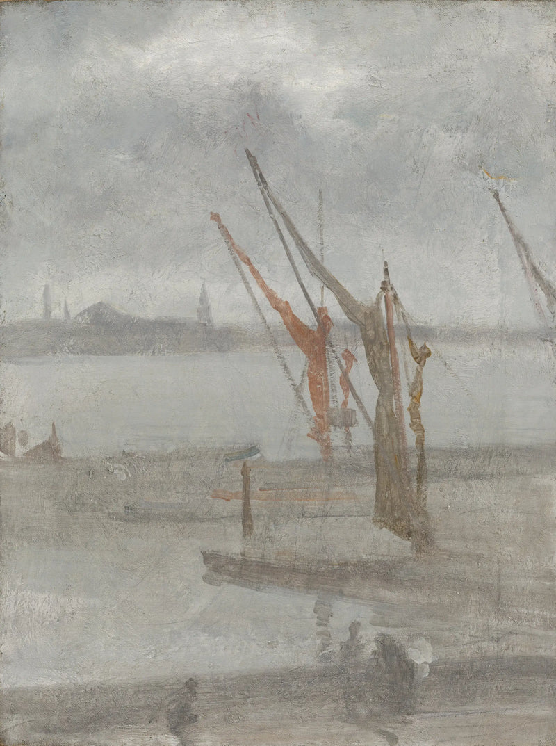 Gris et argent : Chelsea Wharf - James Abbott McNeill Whistler
