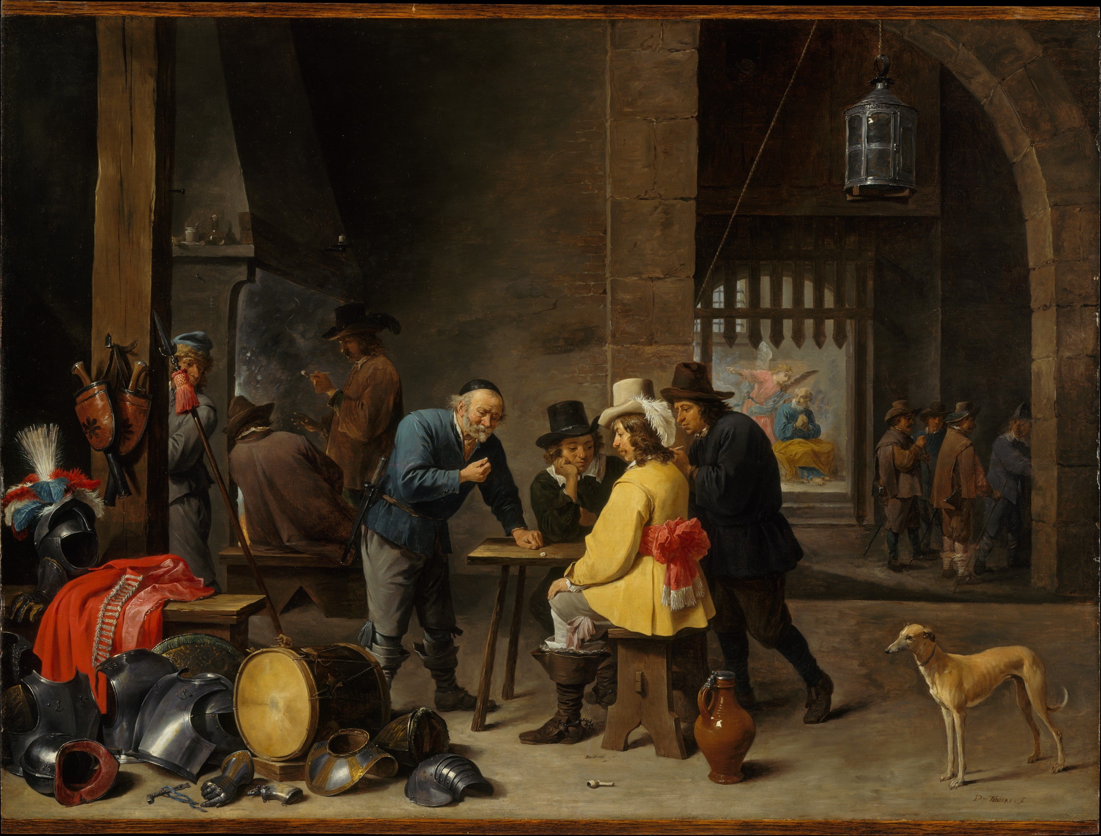 Salle de garde avec la Délivrance de Saint Pierre - David Teniers le Jeune
