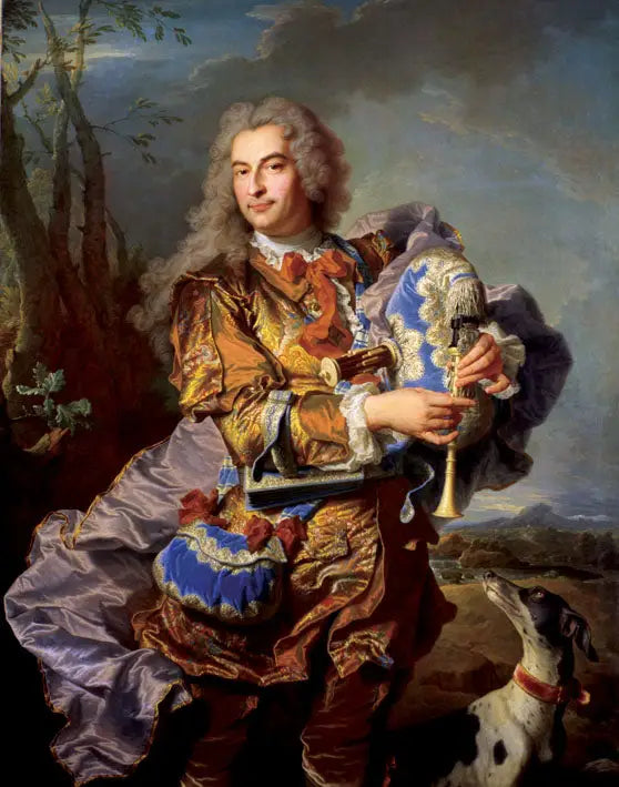 Portrait de Gaspard de Gueidan en Céladon joueur de musette - Hyacinthe Rigaud - Alpha Reproduction