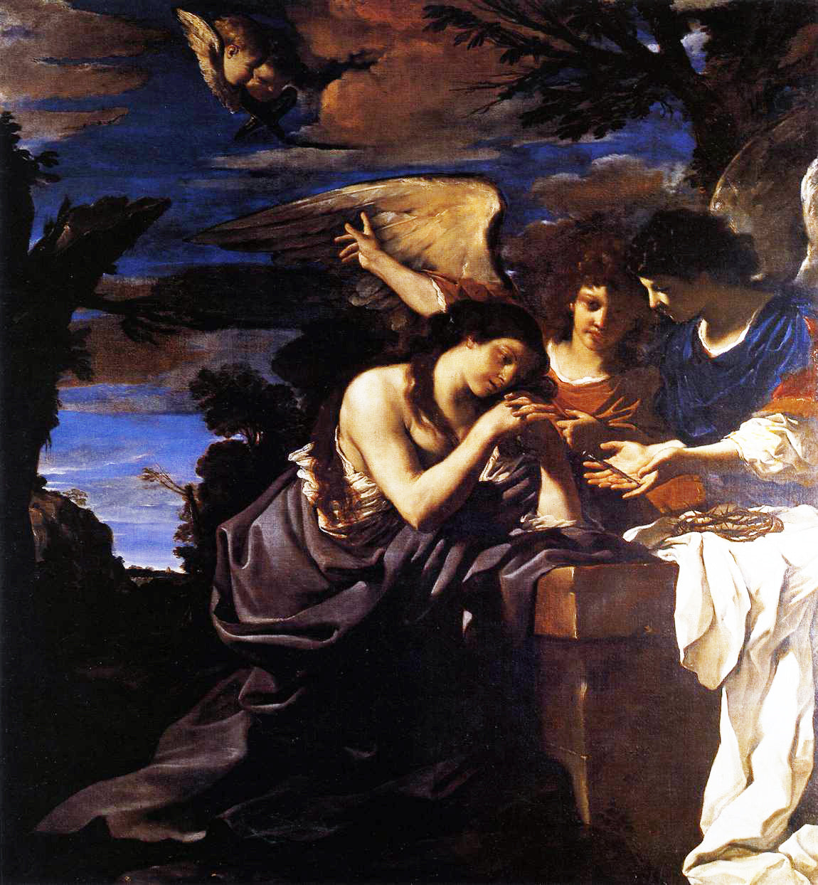 Marie Madeleine avec deux anges - Guercino