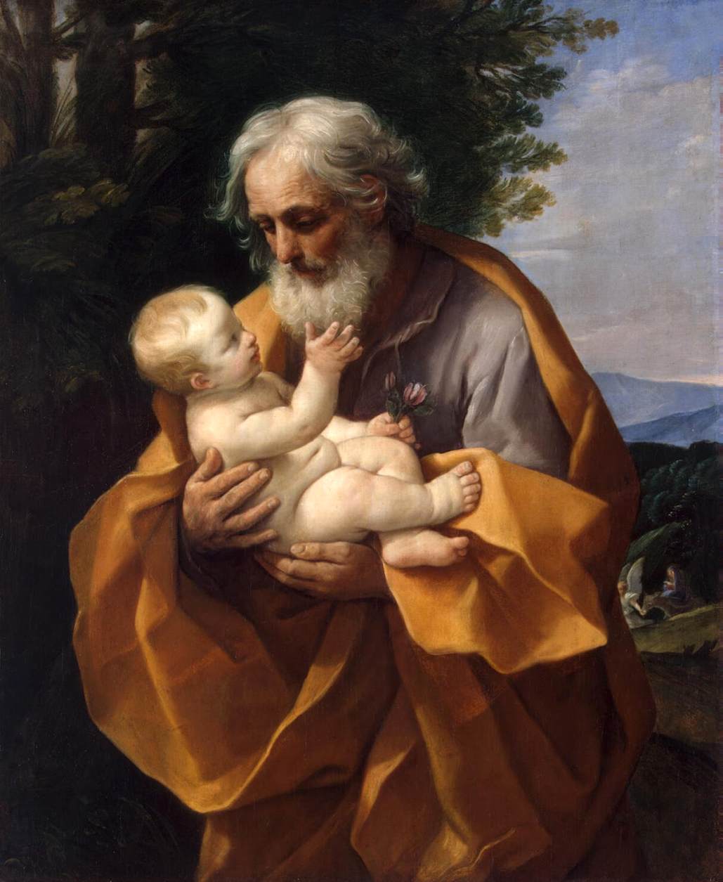 Saint Joseph avec l'Enfant Jésus dans ses bras - Guido Reni