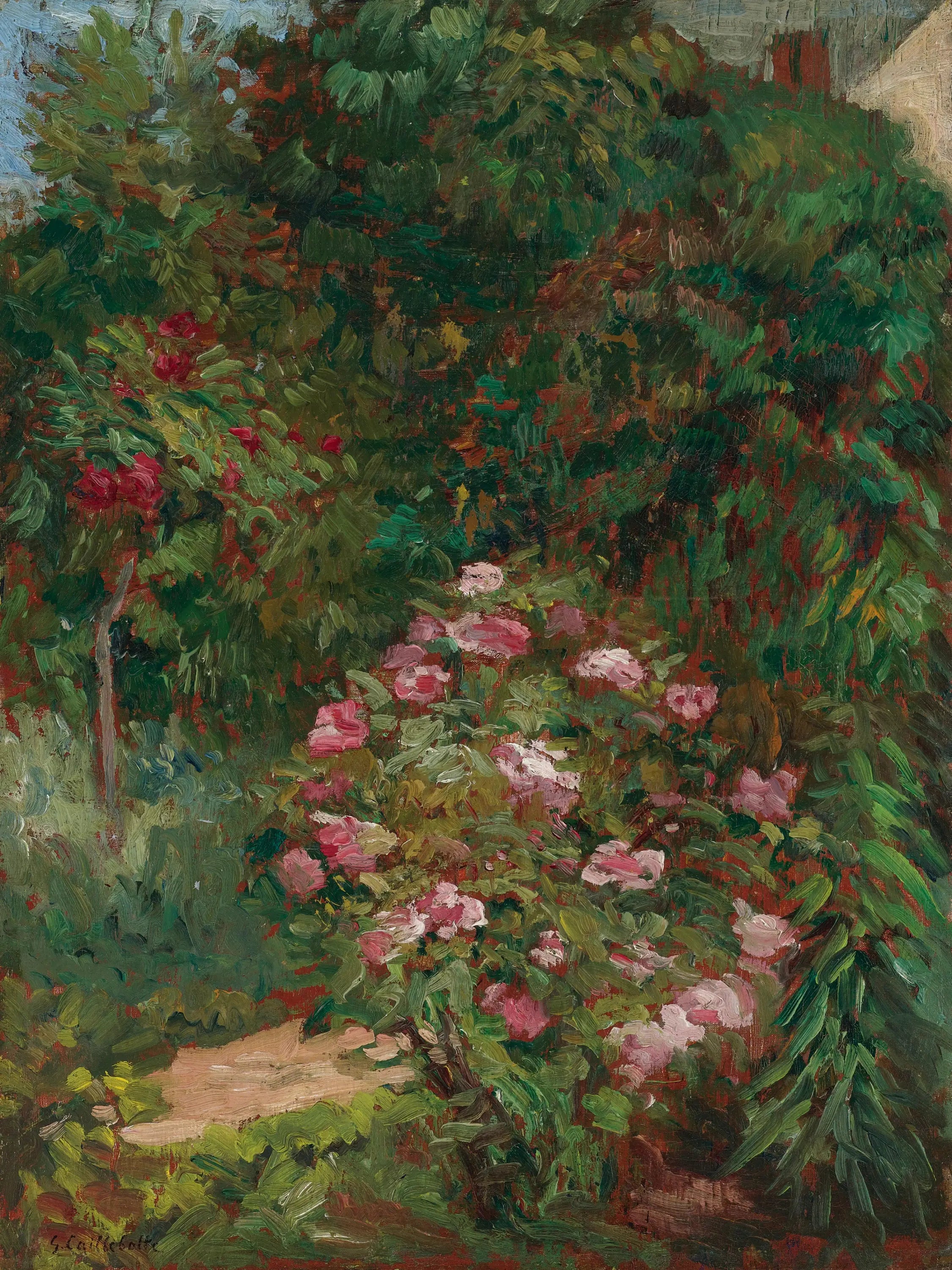 Reproduction du tableau « Massif de fleurs, jardin du Petit Gennevilliers - Gustave Caillebotte » par Alpha Reproduction en peinture à l’huile