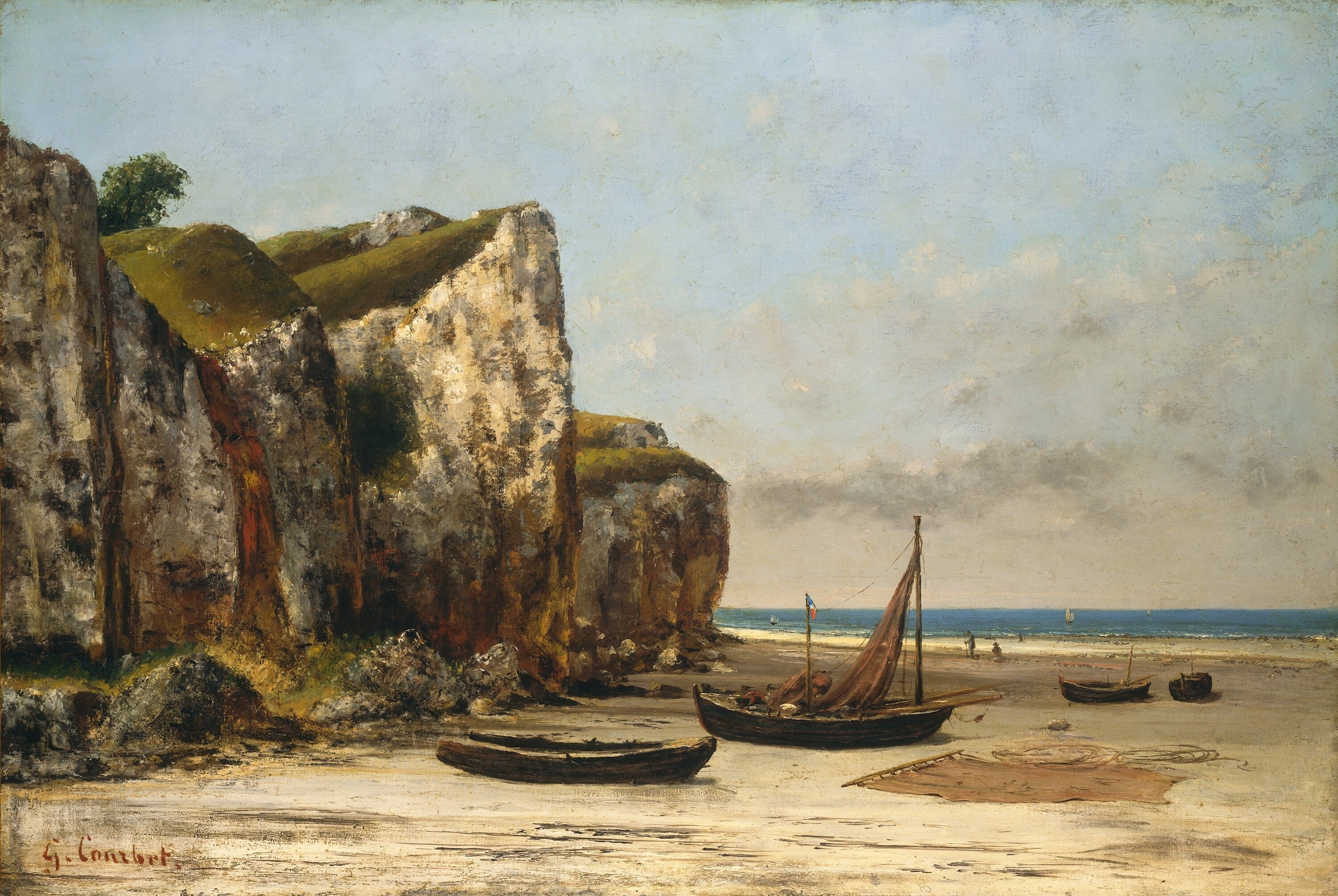 Plage de Normandie - Gustave Courbet
