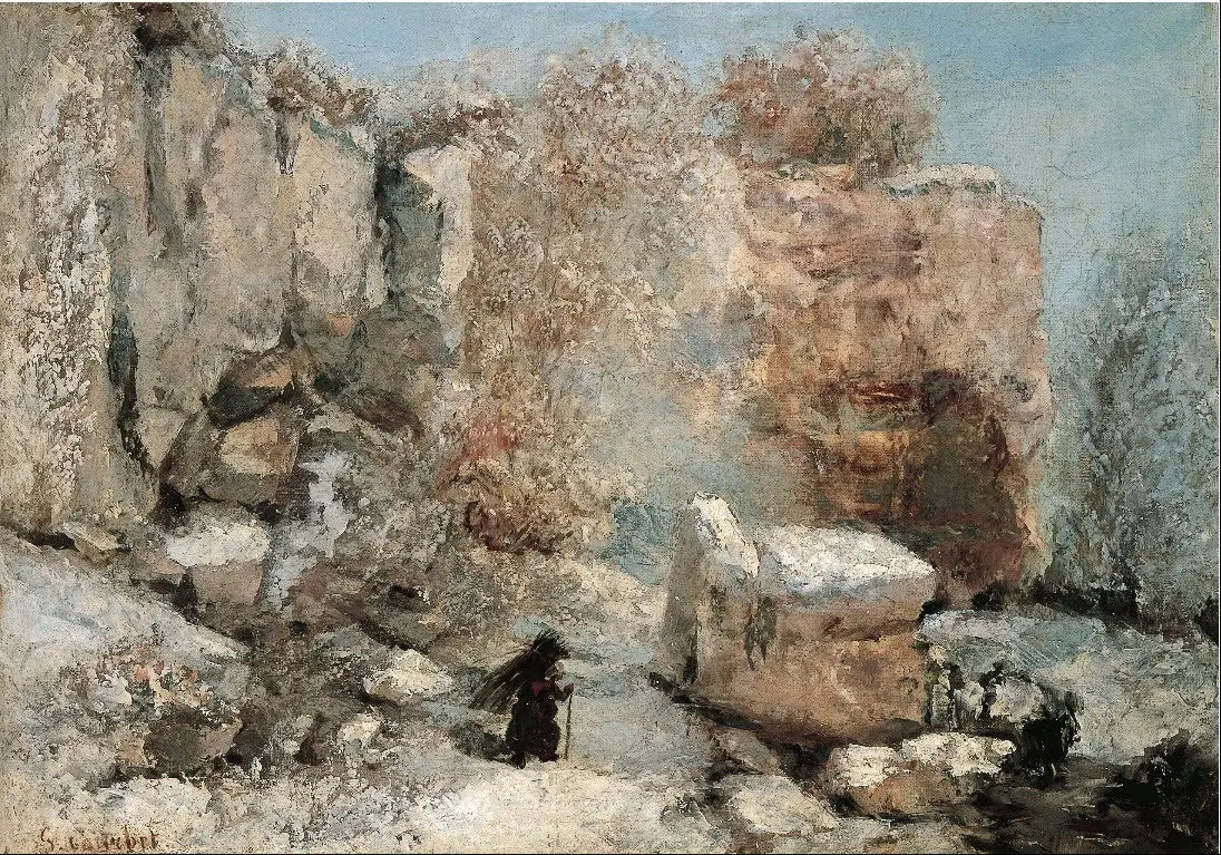 Effet de neige dans une carrière - Gustave Courbet - Alpha Reproduction