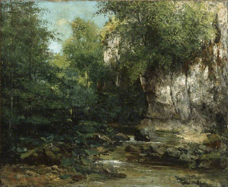 Les rives d'un ruisseau - Gustave Courbet
