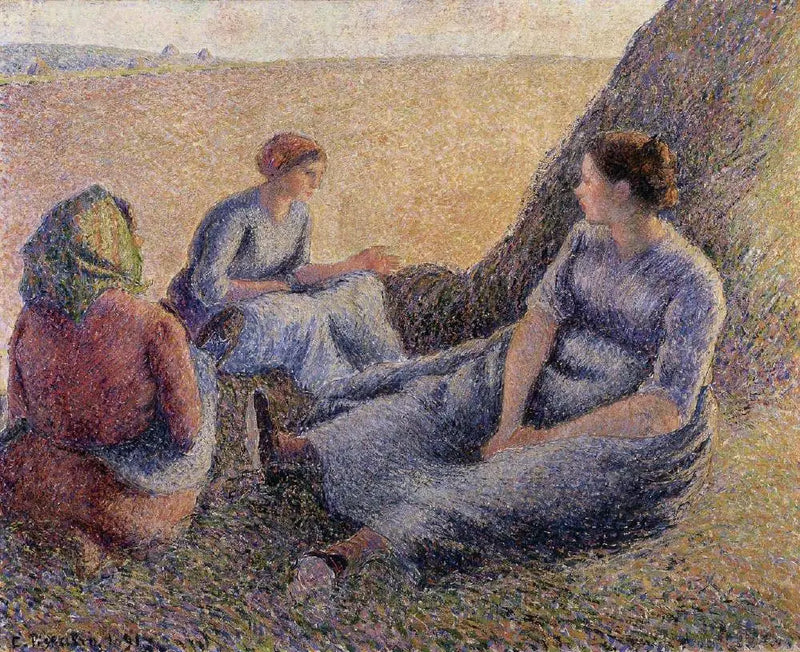 Faneuses au repos - Camille Pissarro