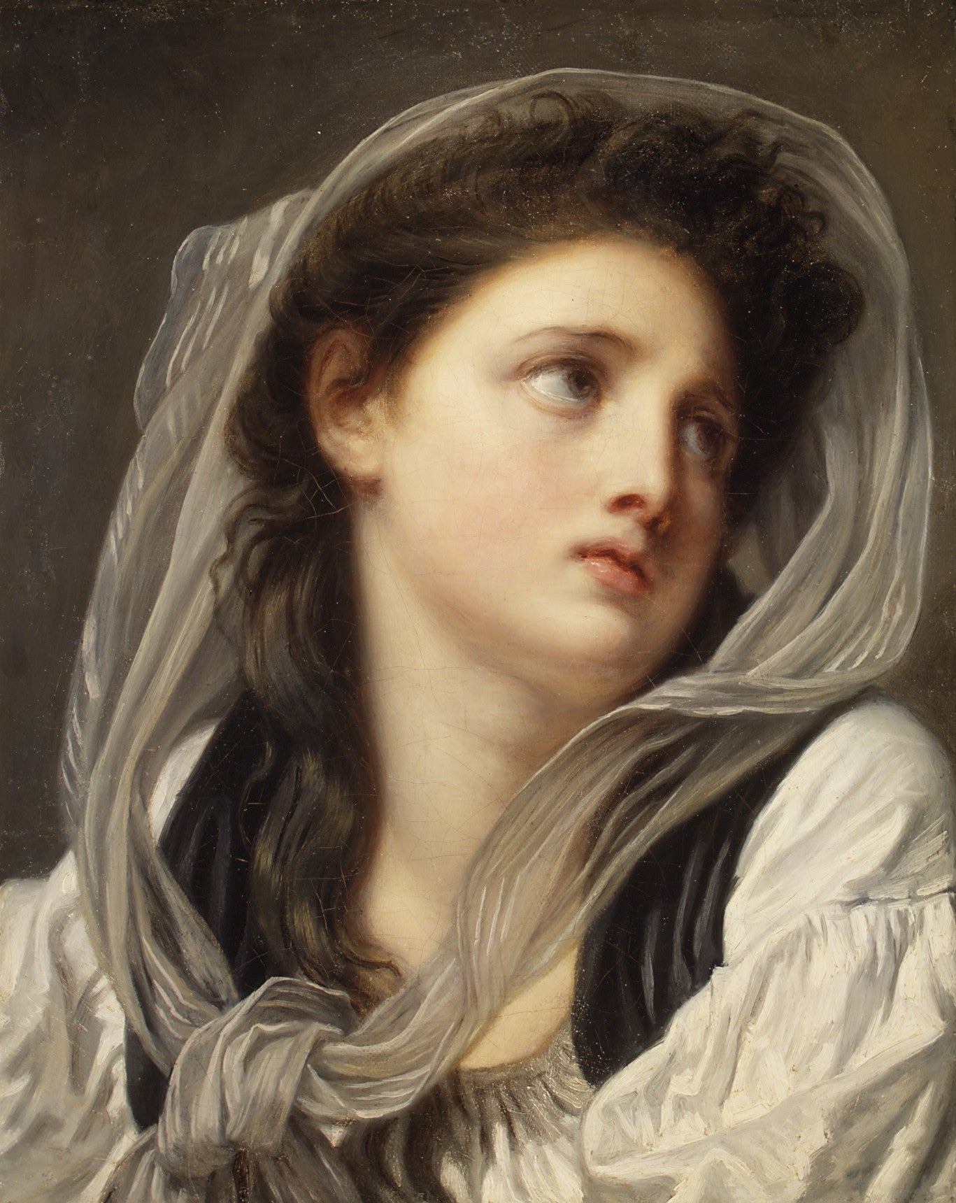 Tête de jeune femme - Jean-Baptiste Greuze