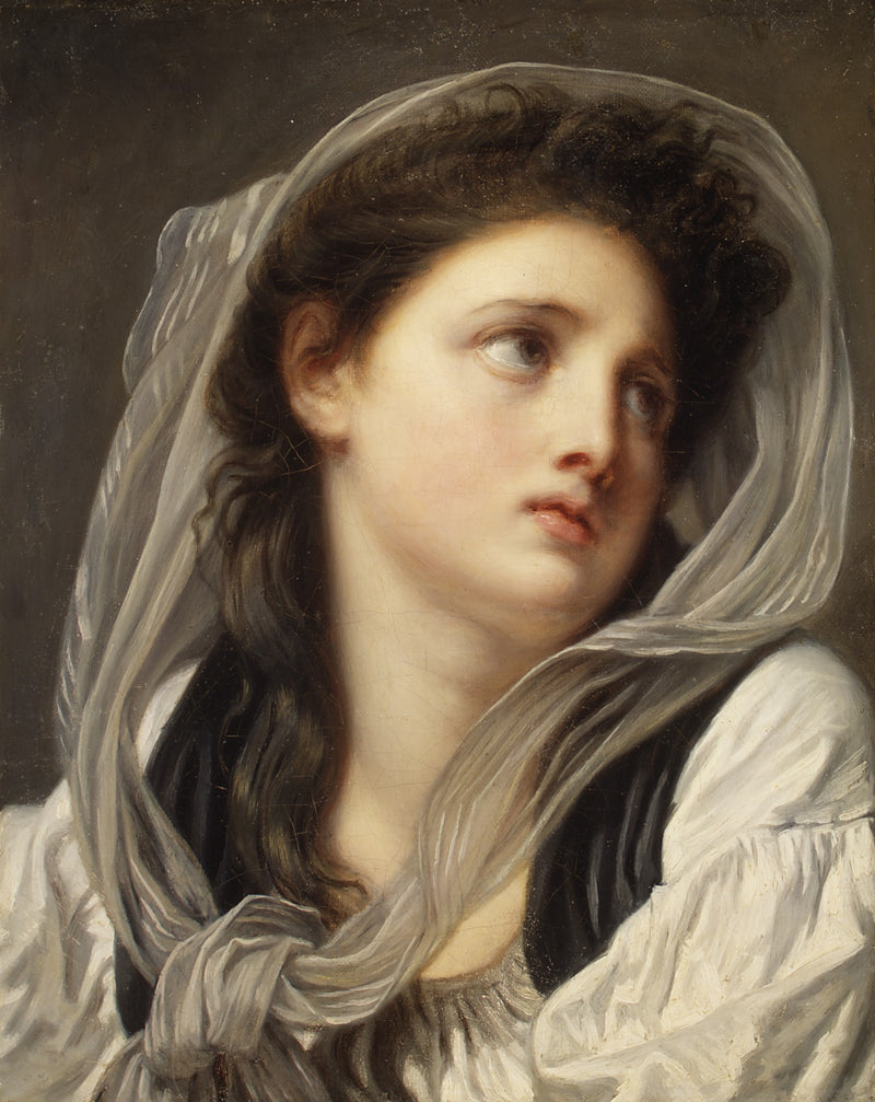 Tête de jeune femme - Jean-Baptiste Greuze