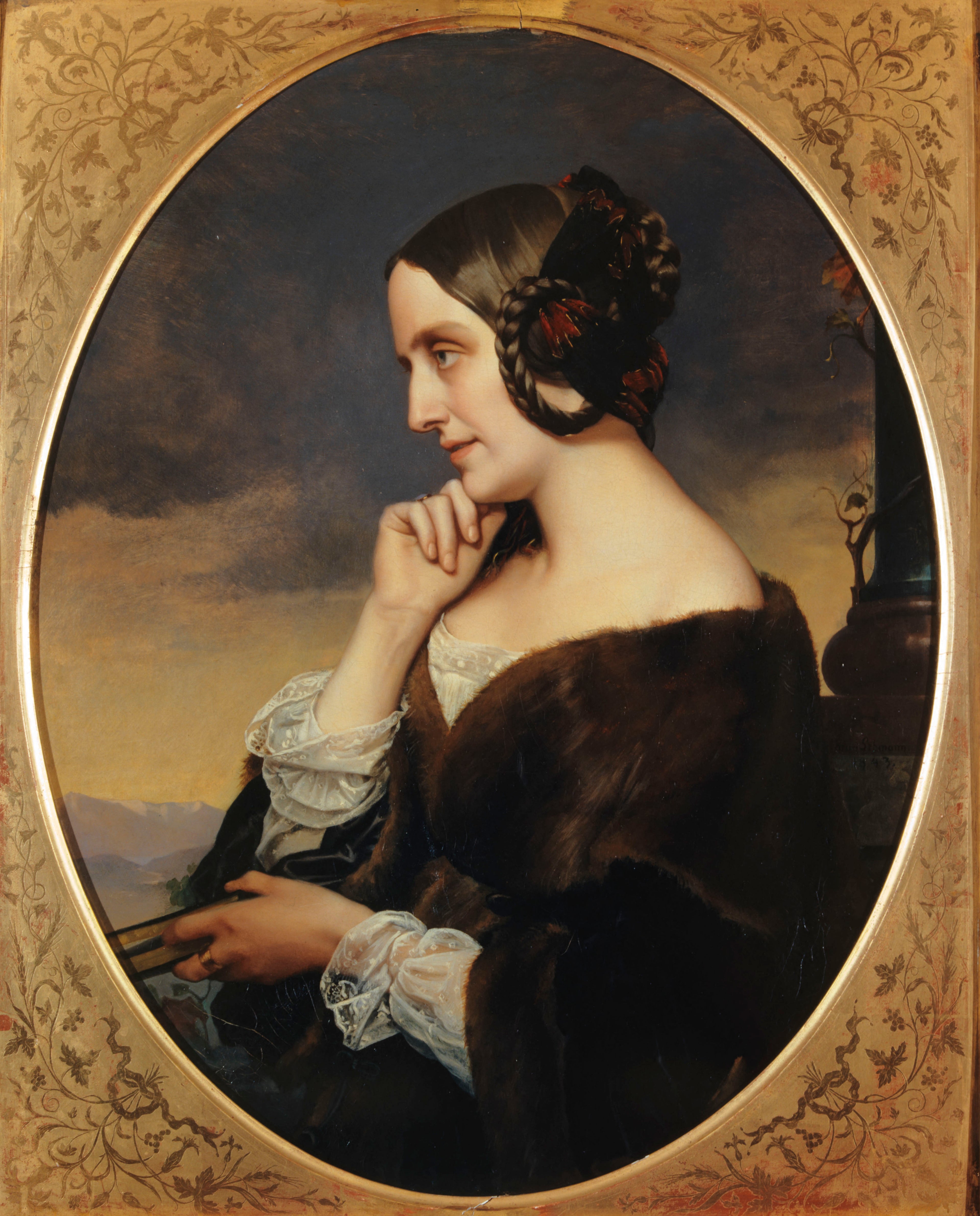 Portrait de Marie de Flavigny, comtesse d'Agoult - Henri Lehmann