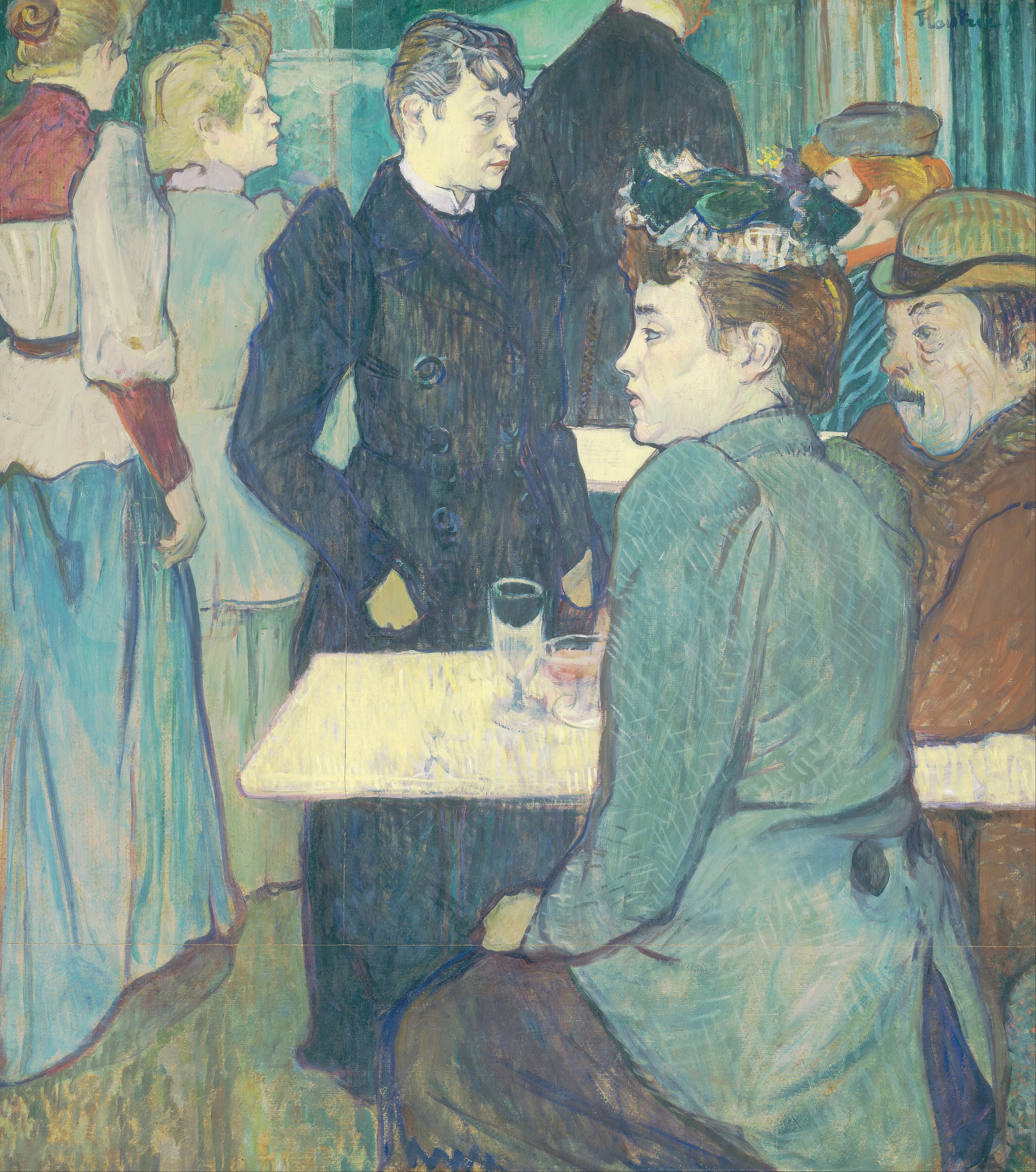 Reproduction du tableau « Un coin du Moulin de la Galette - Henri de Toulouse-Lautrec » par Alpha Reproduction en peinture à l’huile