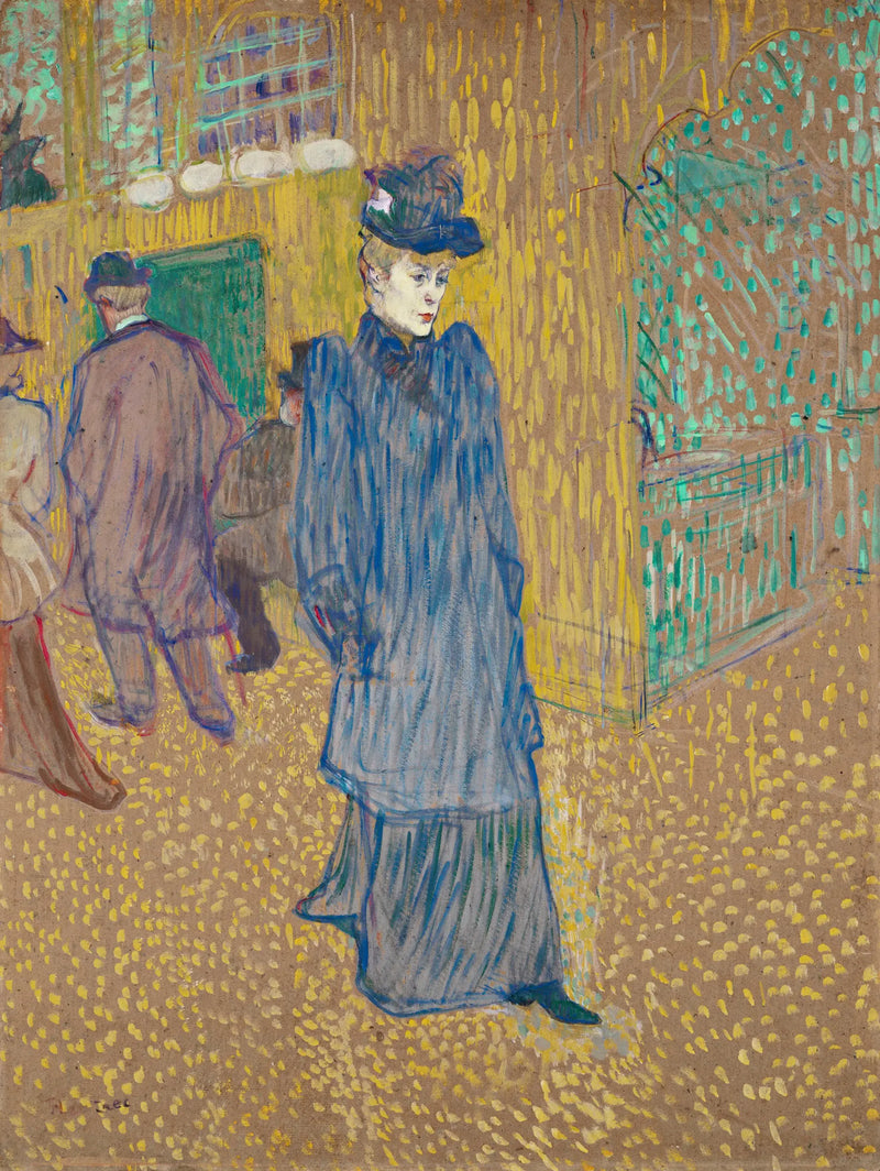 Jane Avril sortant du Moulin-Rouge - Henri de Toulouse-Lautrec