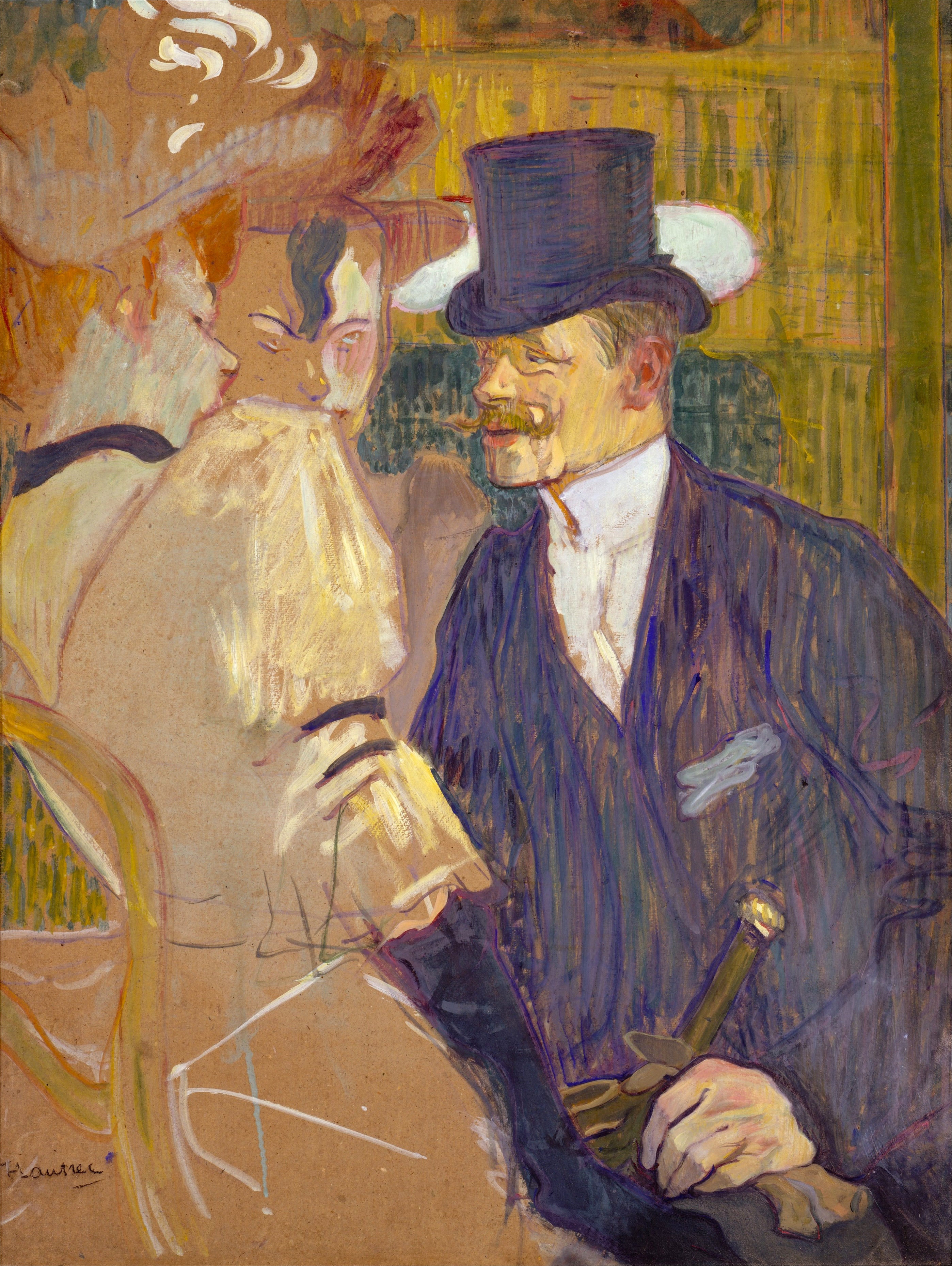 Reproduction du tableau « L'Anglais au Moulin-Rouge - Henri de Toulouse-Lautrec » par Alpha Reproduction en peinture à l’huile
