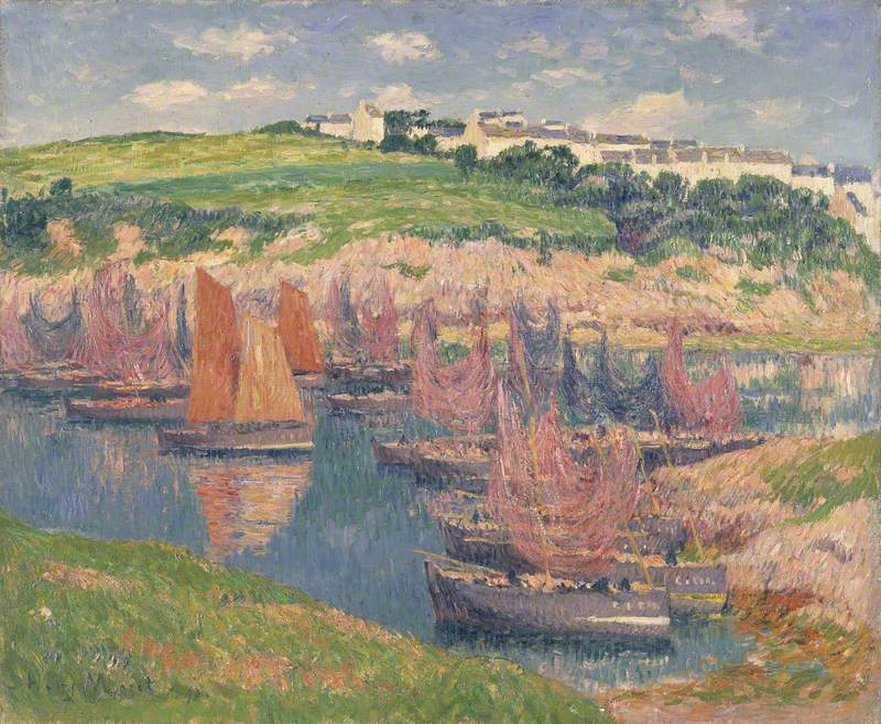 Bateaux de pêche à Douelan - Henry Moret