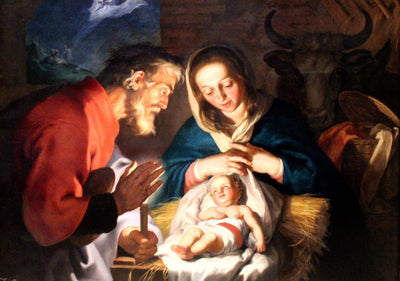 L'adoration de l'Enfant-Jésus par Marie et Joseph - Abraham Bloemaert