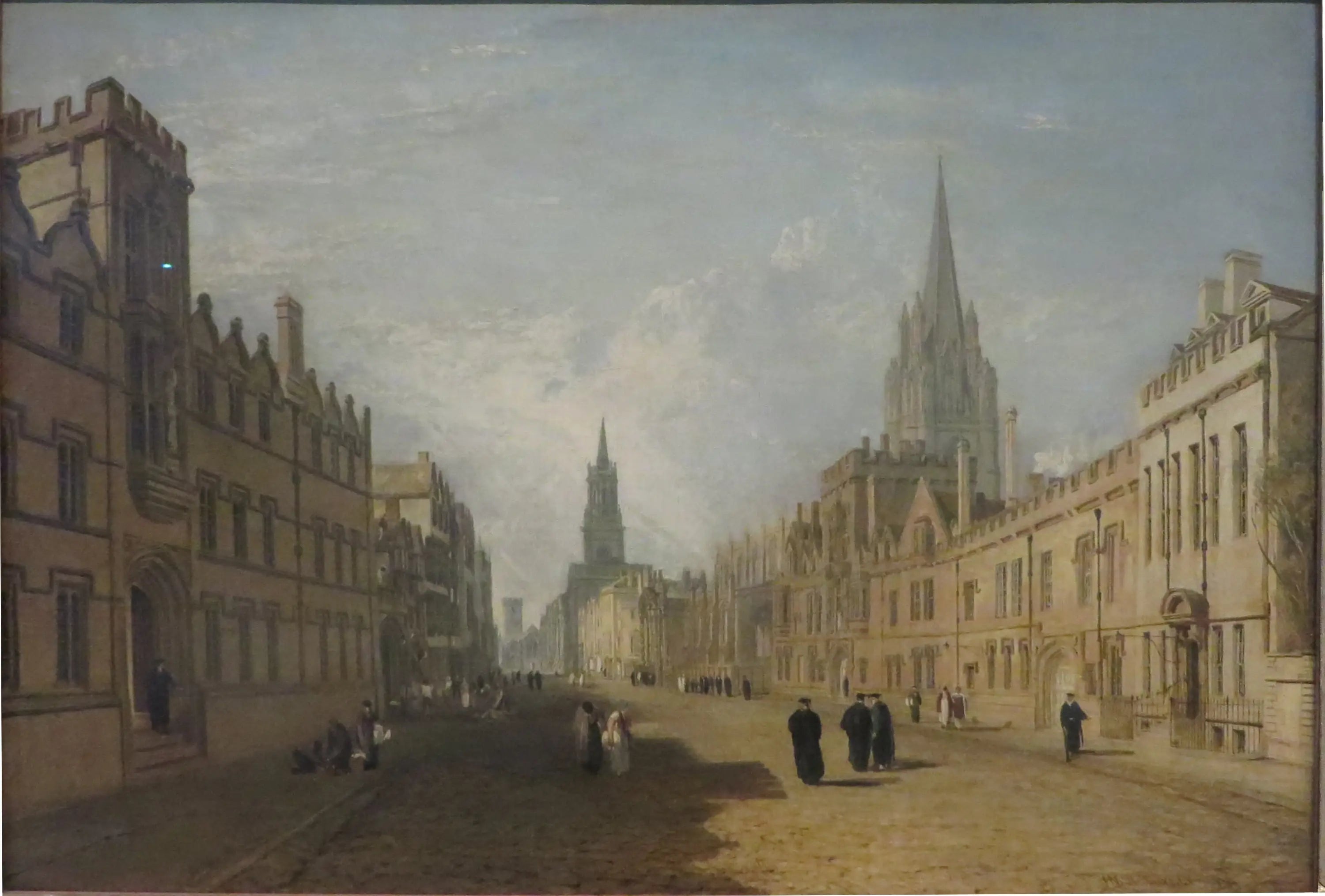Reproduction du tableau « High Street, Oxford - J. M. W. Turner » par Alpha Reproduction en peinture à l’huile