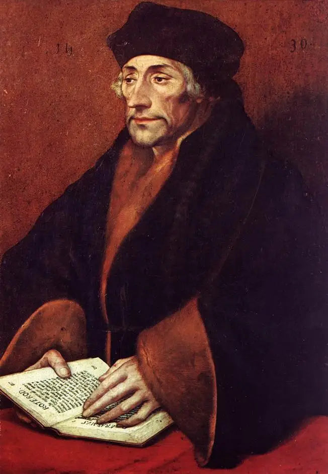 Portrait of Desiderius Erasmus (1466-1536) - Hans Holbein le Jeune - Alpha Reproduction