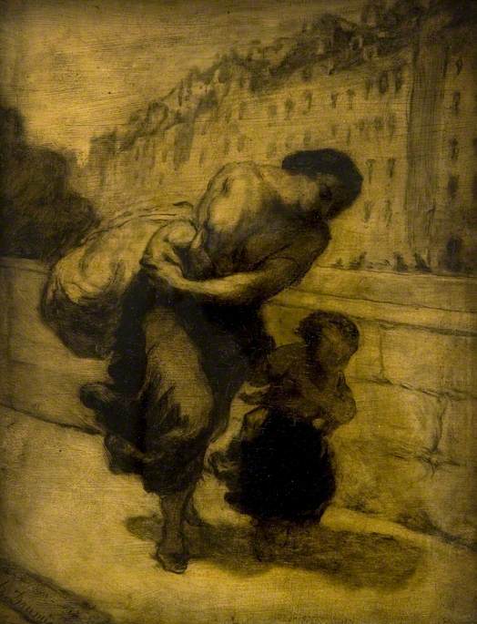 Le fardeau - Honoré Daumier