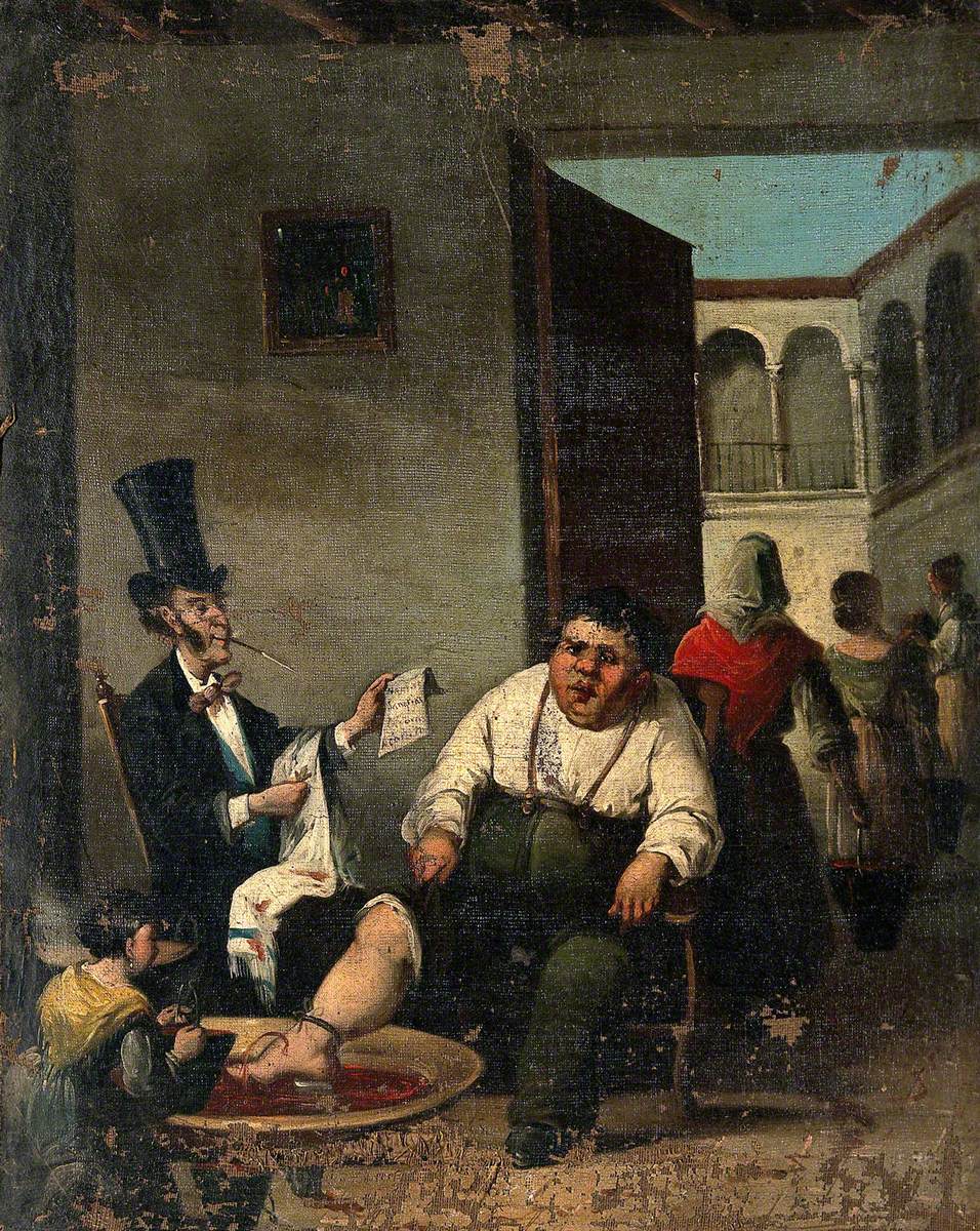 Saignée du pied - Honoré Daumier