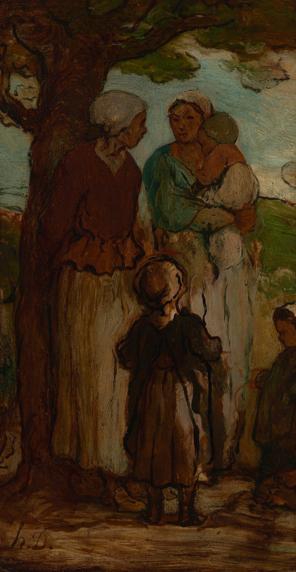 Potins de quartier - Honoré Daumier