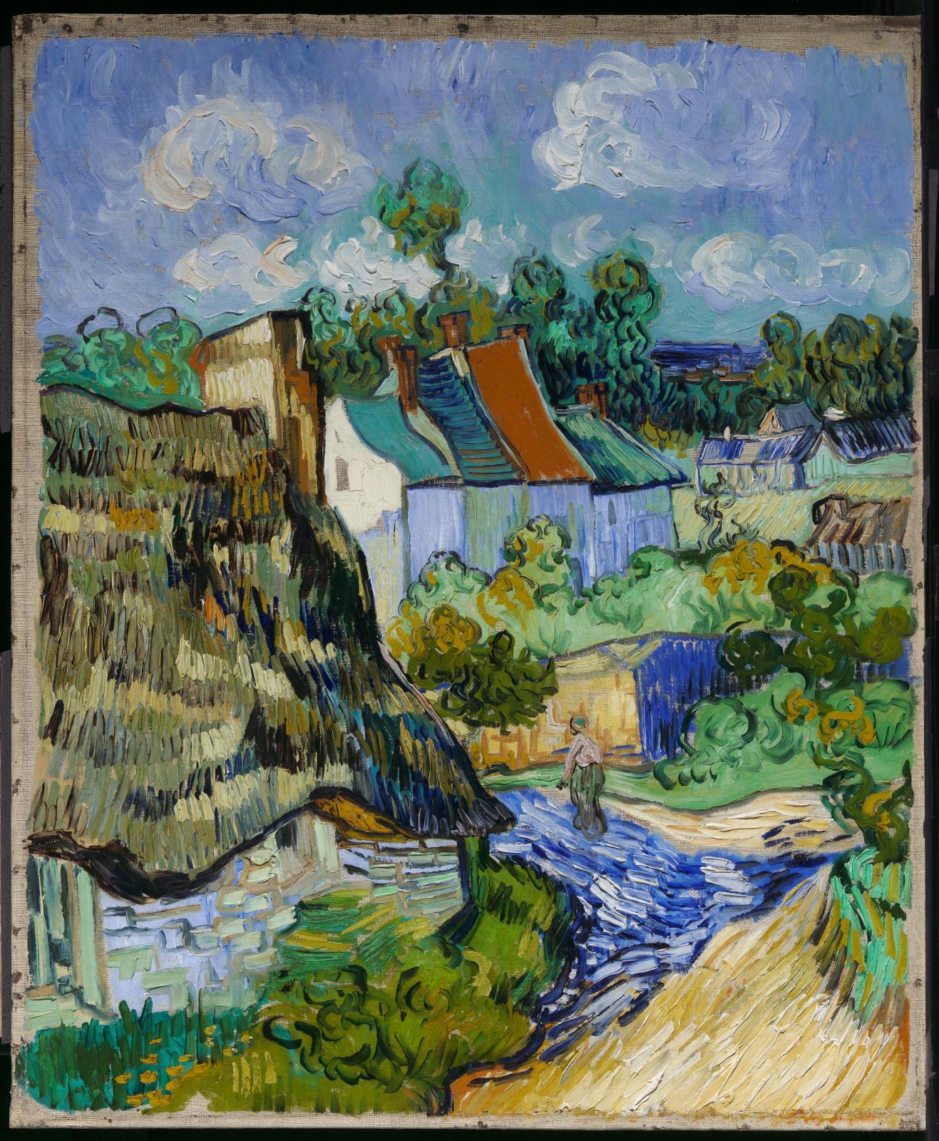 Reproduction du tableau « Maisons à Auvers - Vincent van Gogh » par Alpha Reproduction en peinture à l’huile