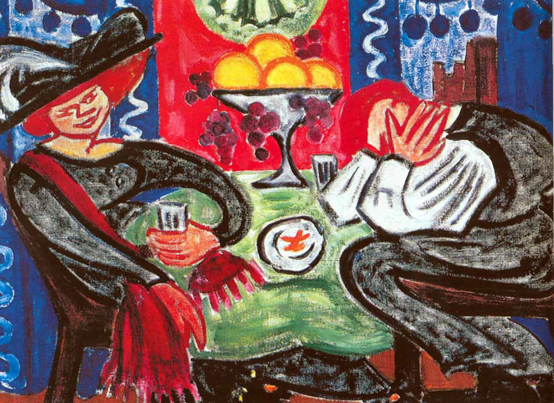 Au café - Olga Rozanova