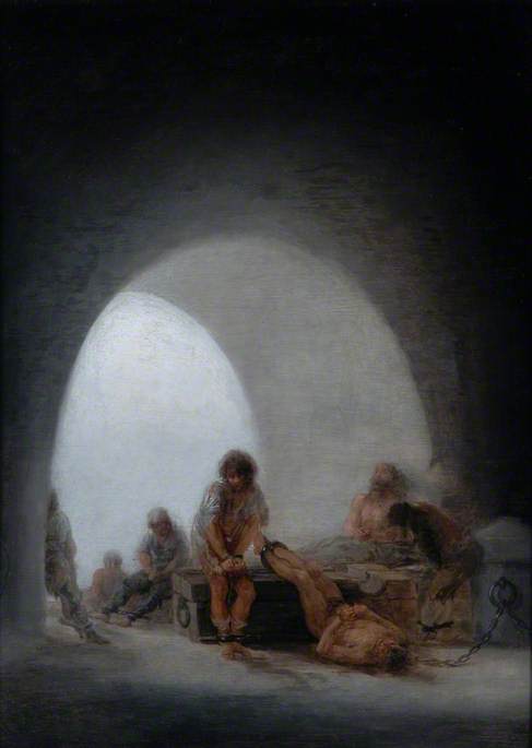 Reproduction du tableau « Intérieur d'une prison - Francisco de Goya » par Alpha Reproduction en peinture à l’huile