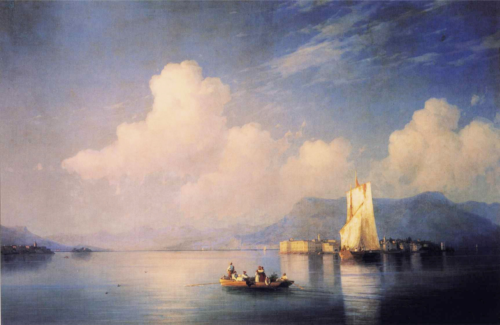 Paysage italien (Lac Majeur), soirée - Ivan Aïvazovski