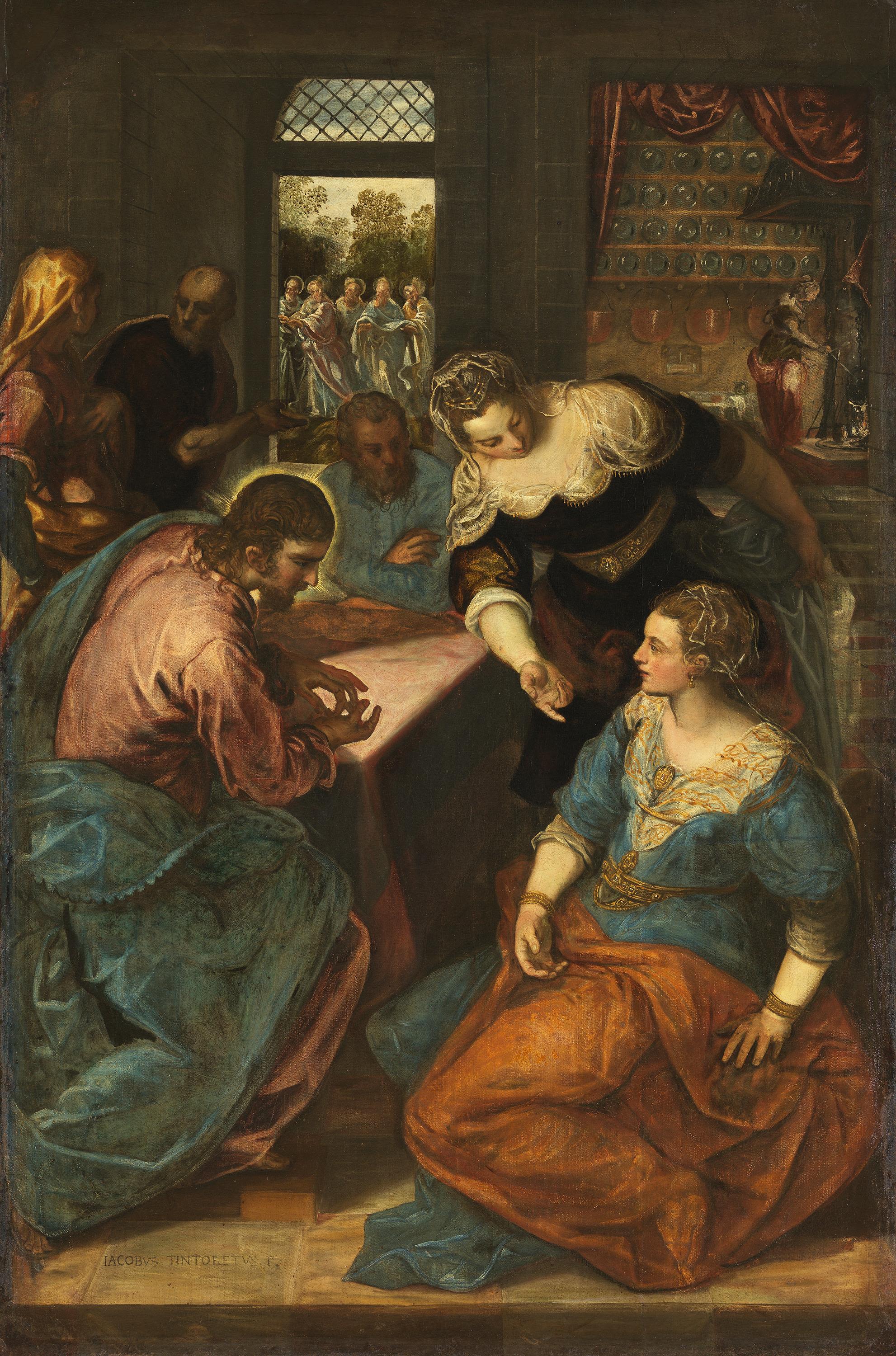 Le Christ dans la maison de Marthe et Marie - Jacopo Tintoretto