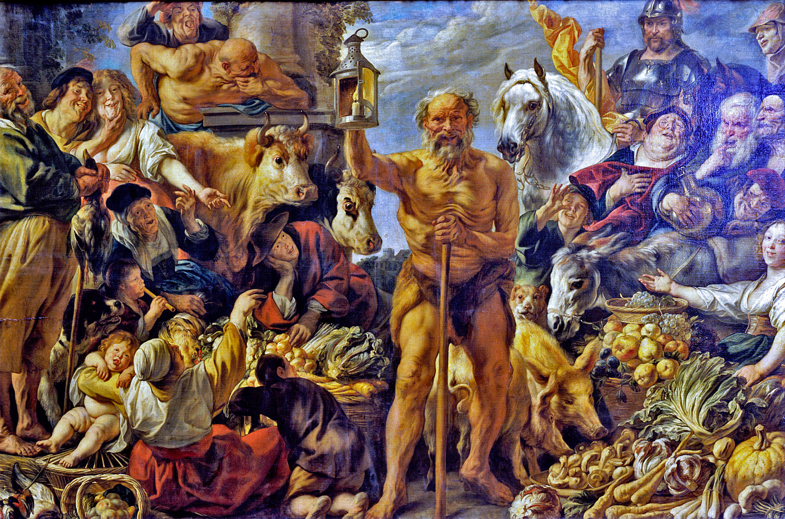 Diogène à la recherche d'un homme honnête - Jacob Jordaens1