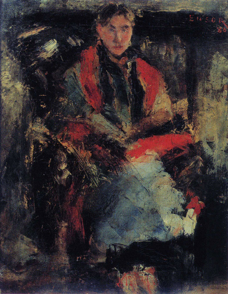 Woman with Red Shawl - James Ensor