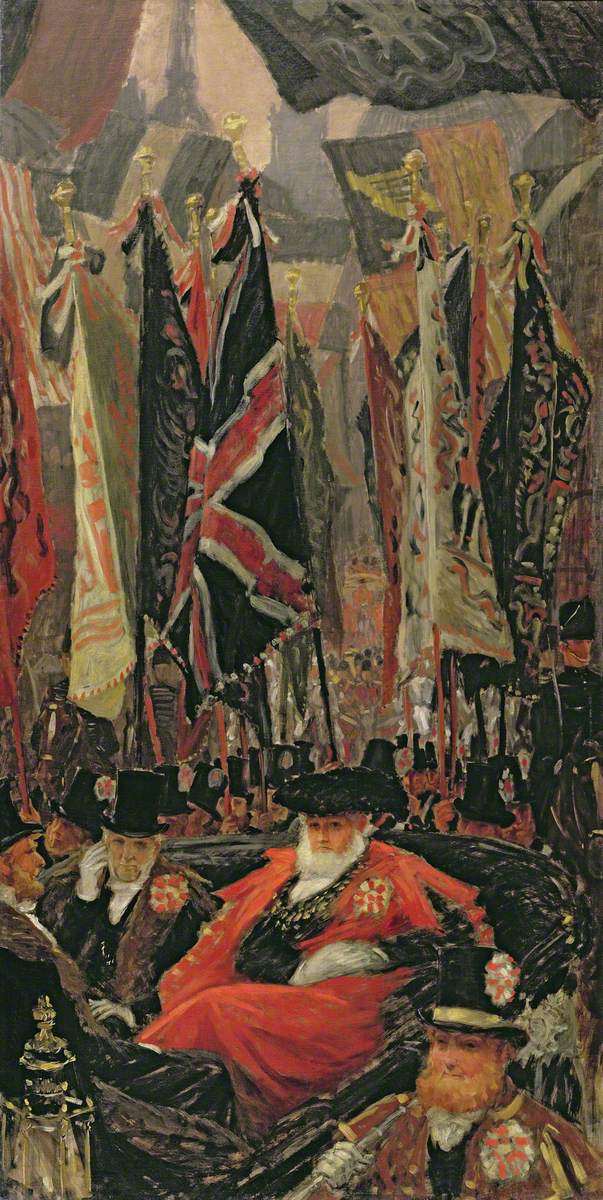 Une procession civique descendant Ludgate Hill, Londres - James Tissot