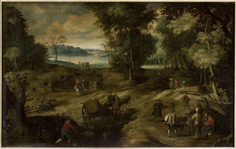Paysage avec des paysans - Jan Brueghel l'Ancien