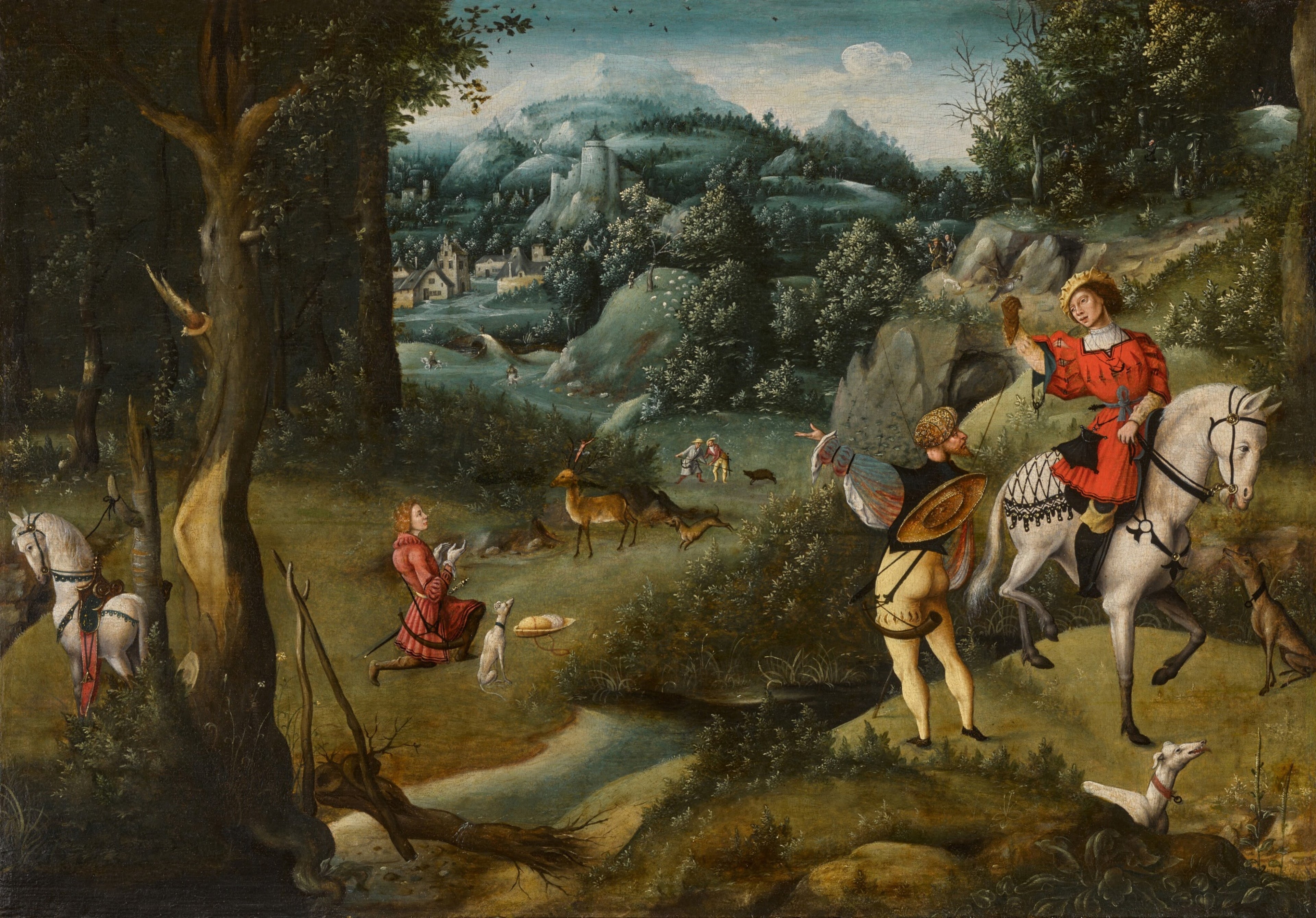 Saint Hubert dans un paysage - Jan Mostaert