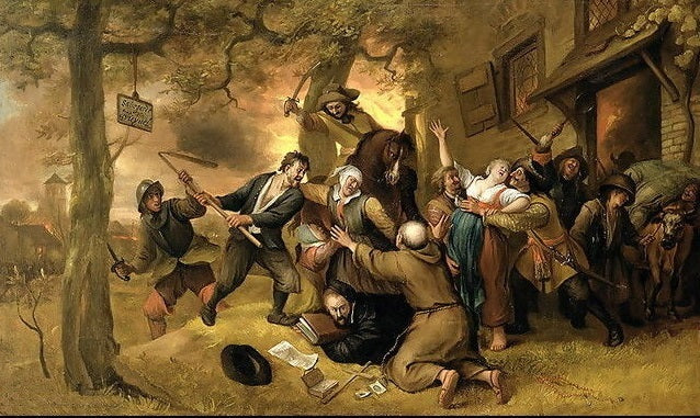 Des maraudeurs attaquent des paysans - Jan Steen