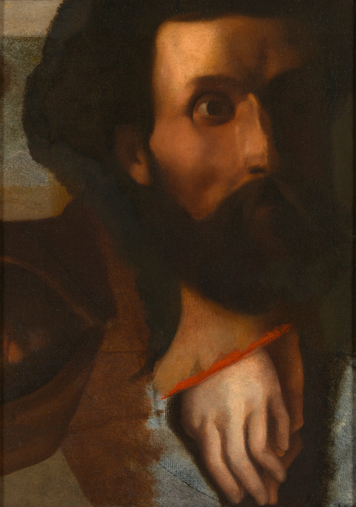 Études d'une tête d'homme, des mains de saint Jean pour le Christ offrant à saint Pierre les clés du paradis et du moine capucin à capuchon - Jean-Auguste-Dominique Ingres