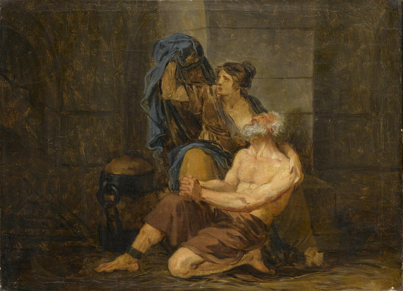 La Charité romaine : Cimone et son père. - Jean-Baptiste Greuze