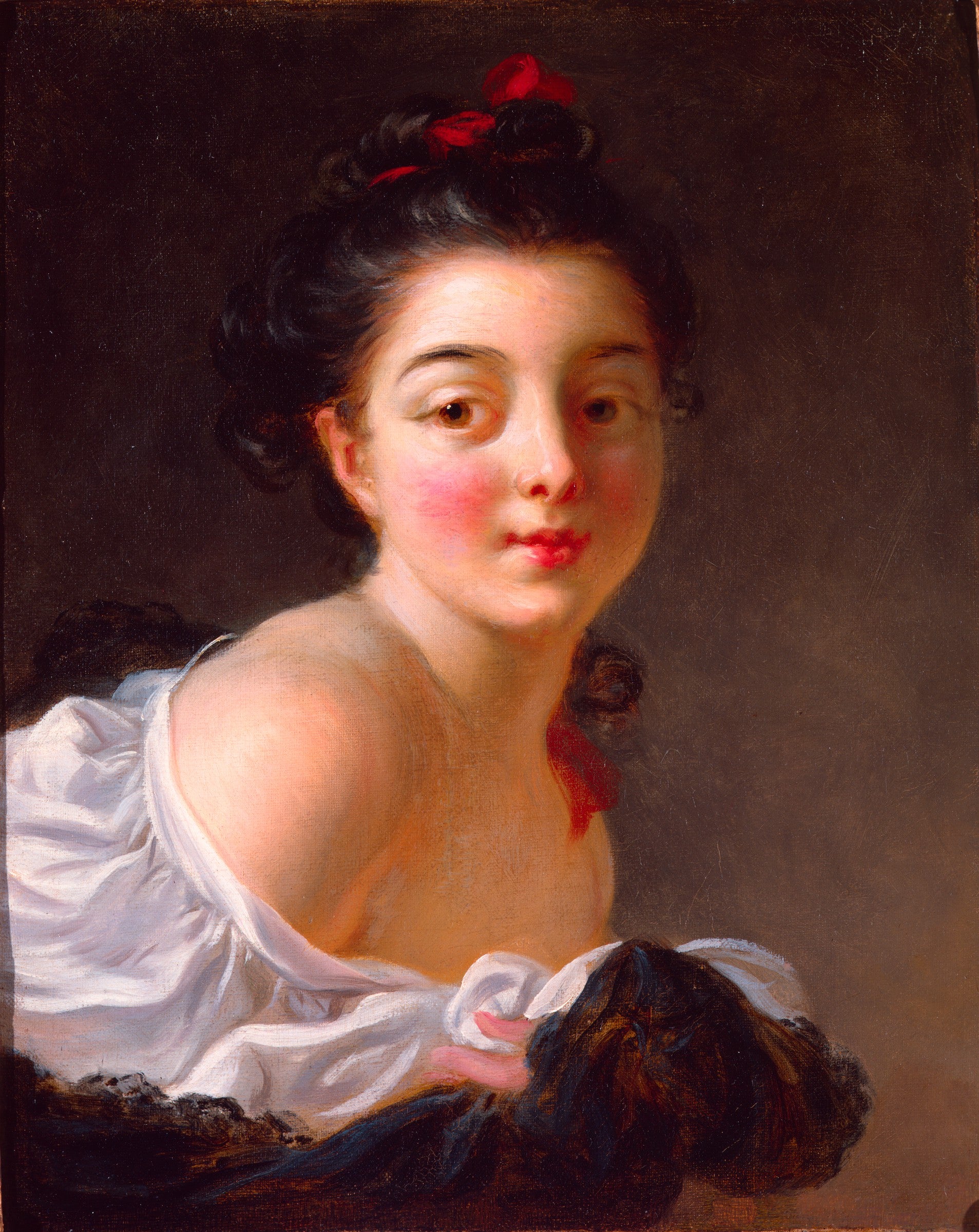Jeune fille brune - Jean-Honoré Fragonard