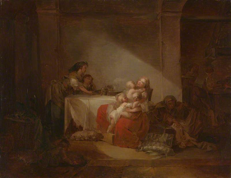 Scène d'intérieur - Jean-Honoré Fragonard